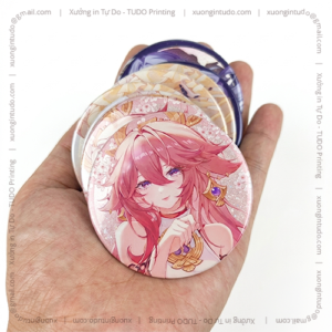 In huy hiệu badge hình tròn double - 3 lớp hiệu ứng theo yêu cầu